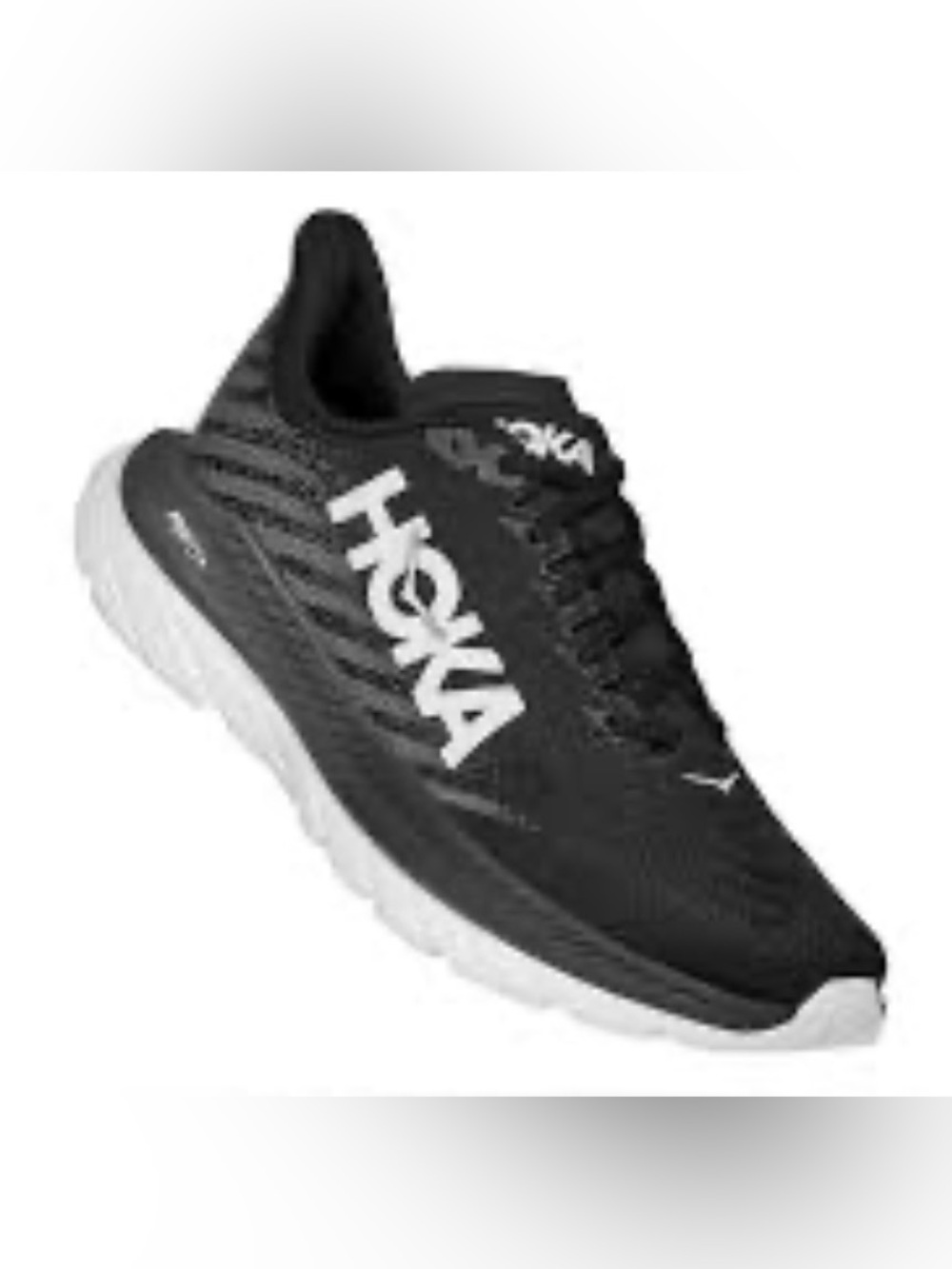Hoka Women’s  Mach 5 - Black and White Sneakers- Athletic shoes